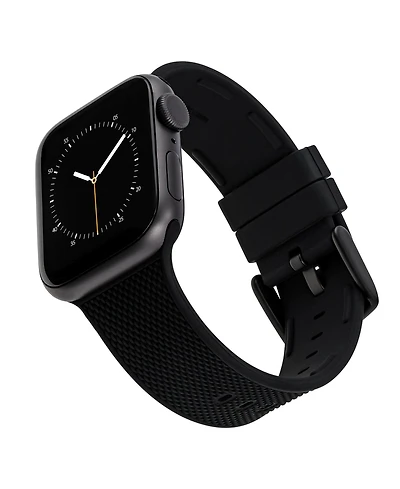 WITHit Black Textured Silicone Band designed for Apple Watch 42mm (Series 1-3 only) & 44/45/46/49mm (Ultra & Ultra 2)
