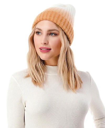 Marcus Adler Women's Ombre Rib Detail Cuffed Beanie