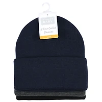 Hudson Baby Toddler Unisex Knitted Fold-Over Beanies