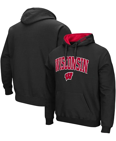 Men's Black Wisconsin Badgers Arch Logo 3.0 Pullover Hoodie