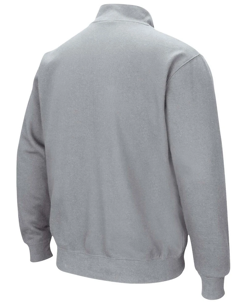 Men's Heathered Gray Alabama Crimson Tide Tortugas Team Logo Quarter-Zip Jacket