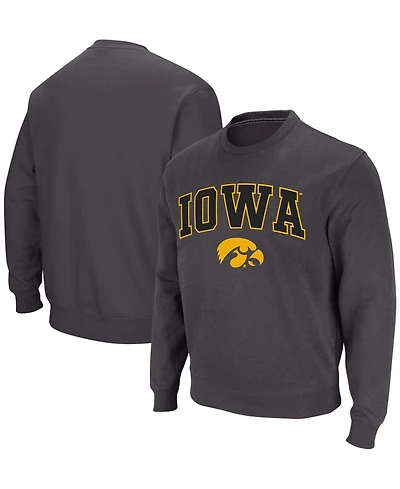 Colosseum Men's Iowa Hawkeyes Arch and Logo Crew Neck Sweatshirt