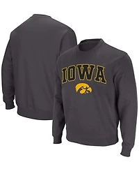 Colosseum Men's Iowa Hawkeyes Arch and Logo Crew Neck Sweatshirt