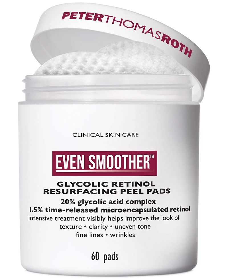 Peter Thomas Roth Even Smoother Glycolic Retinol Resurfacing Peel Pads
