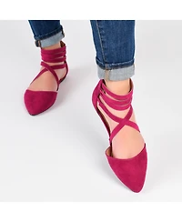 Journee Collection Women's Marlee Strappy Pointed Toe Flats
