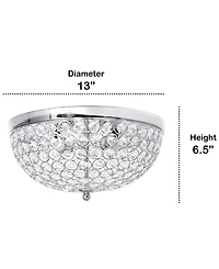 Lalia Home Crystal Glam 2 Light Ceiling Flush Mount