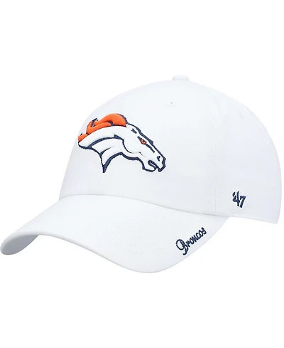 Women's White Denver Broncos Miata Clean Up Logo Adjustable Hat