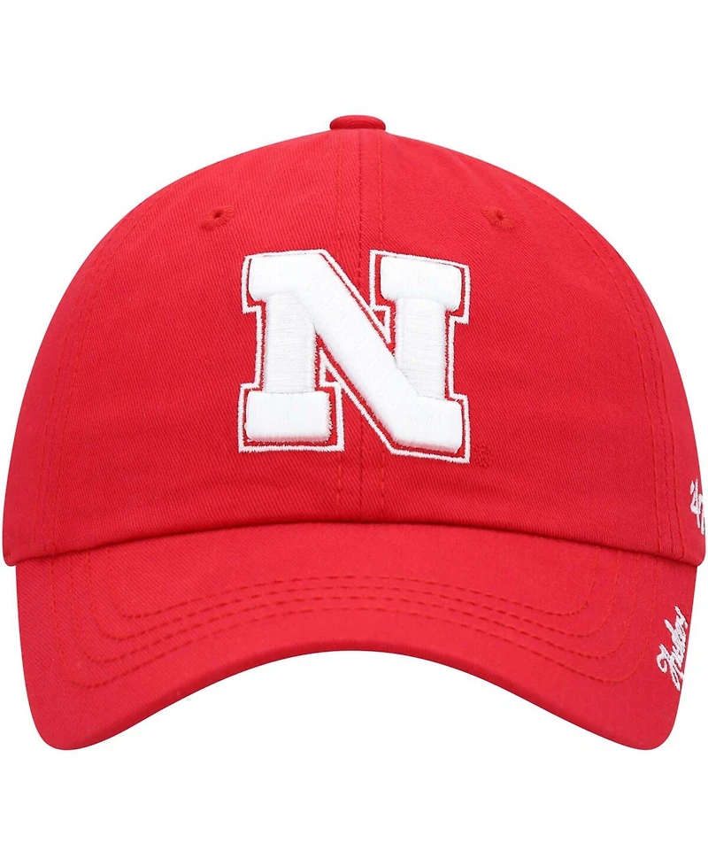 Women's Scarlet Nebraska Huskers Miata Clean Up Logo Adjustable Hat