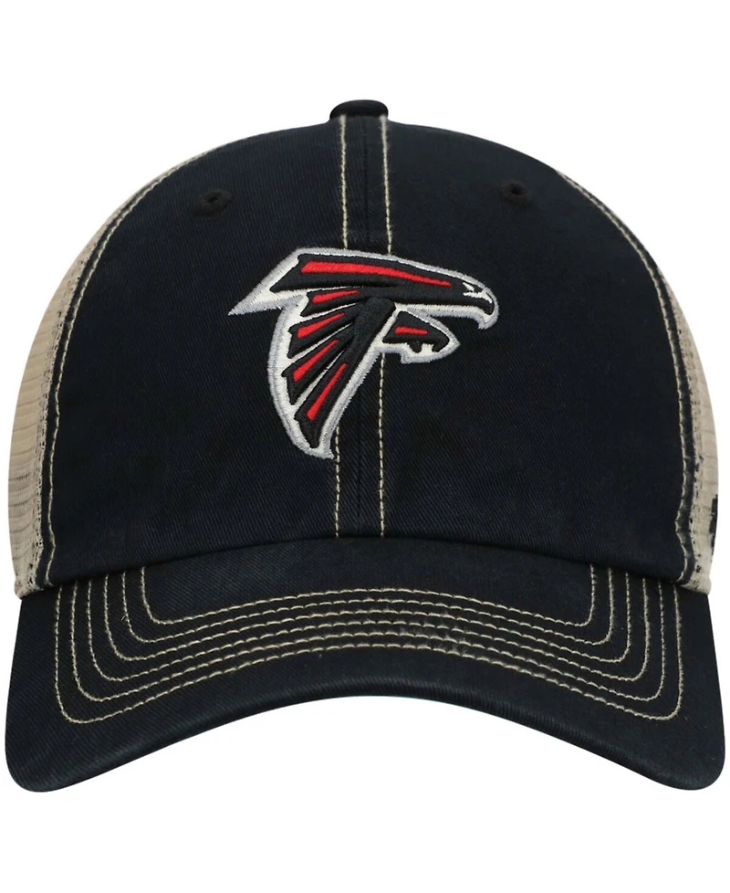 Men's Black, Natural Atlanta Falcons Trawler Trucker Clean Up Snapback Hat