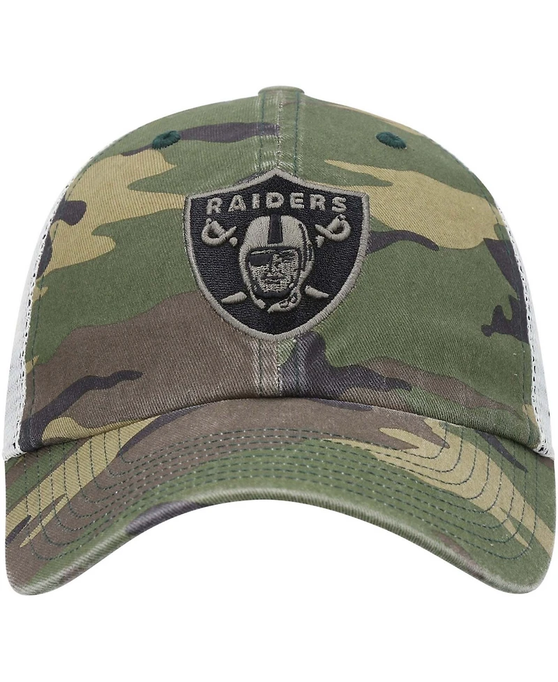 Men's Camo Las Vegas Raiders Branson Mvp Trucker Snapback Hat
