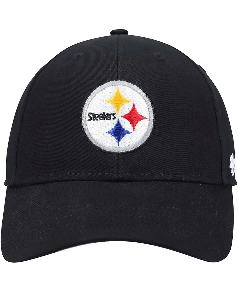 Boys Black Pittsburgh Steelers Basic Mvp Adjustable Hat