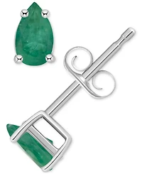 Tanzanite Pear-Shape Stud Earrings (3/8 ct. t.w.) 14k White Gold (Also Emerald, Ruby & Sapphire)