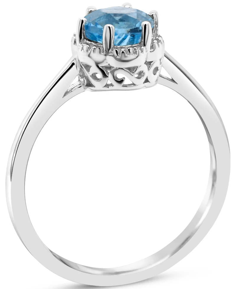 Rhodolite Garnet Six Prong Ring (1 ct. t.w.) Sterling Silver (Also Citrine, Blue Topaz, Peridot, Amethyst, & White Topaz)