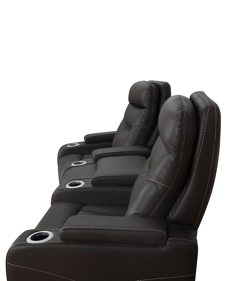 Jabarr 3-Pc. Beyond Leather Theater Seating with 1 Console, Created for Macy's