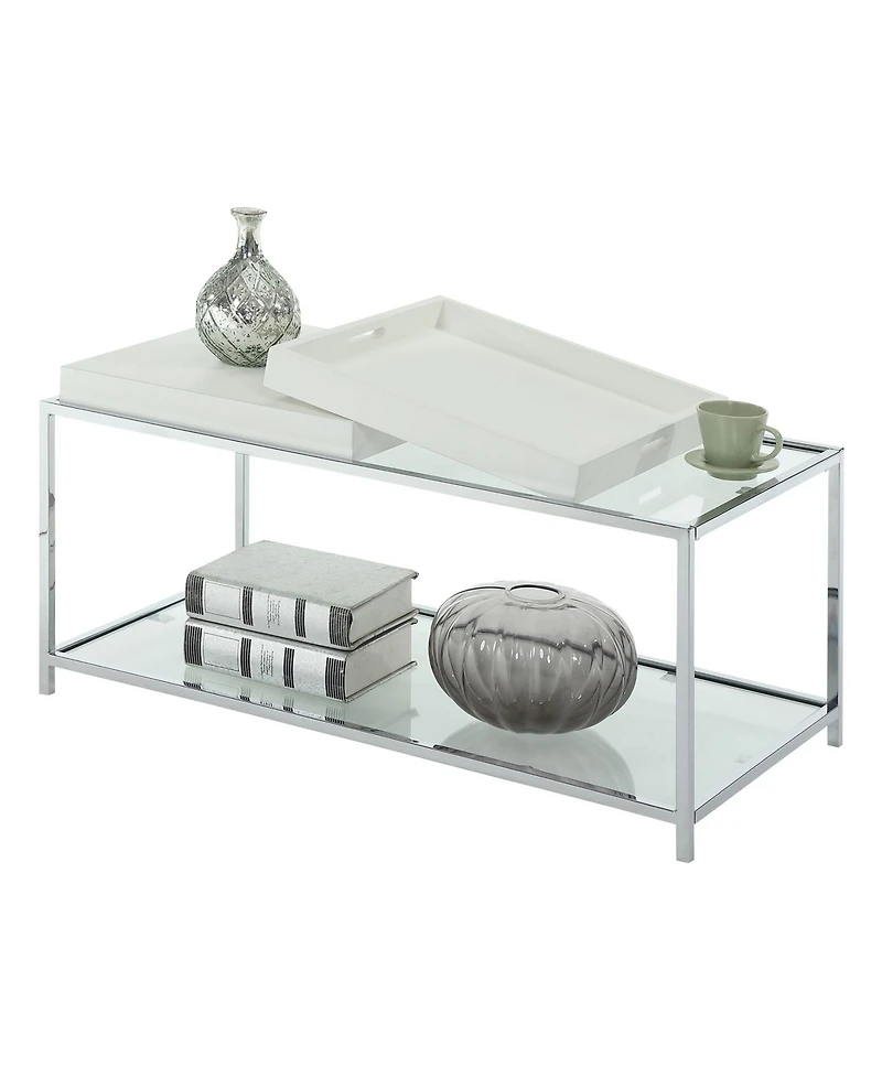 Palm Beach Coffee Table with Shelf and Removable Trays