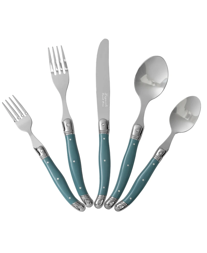 French Home Laguiole 20 Piece Stainless Steel Flatware Set, Service for 4