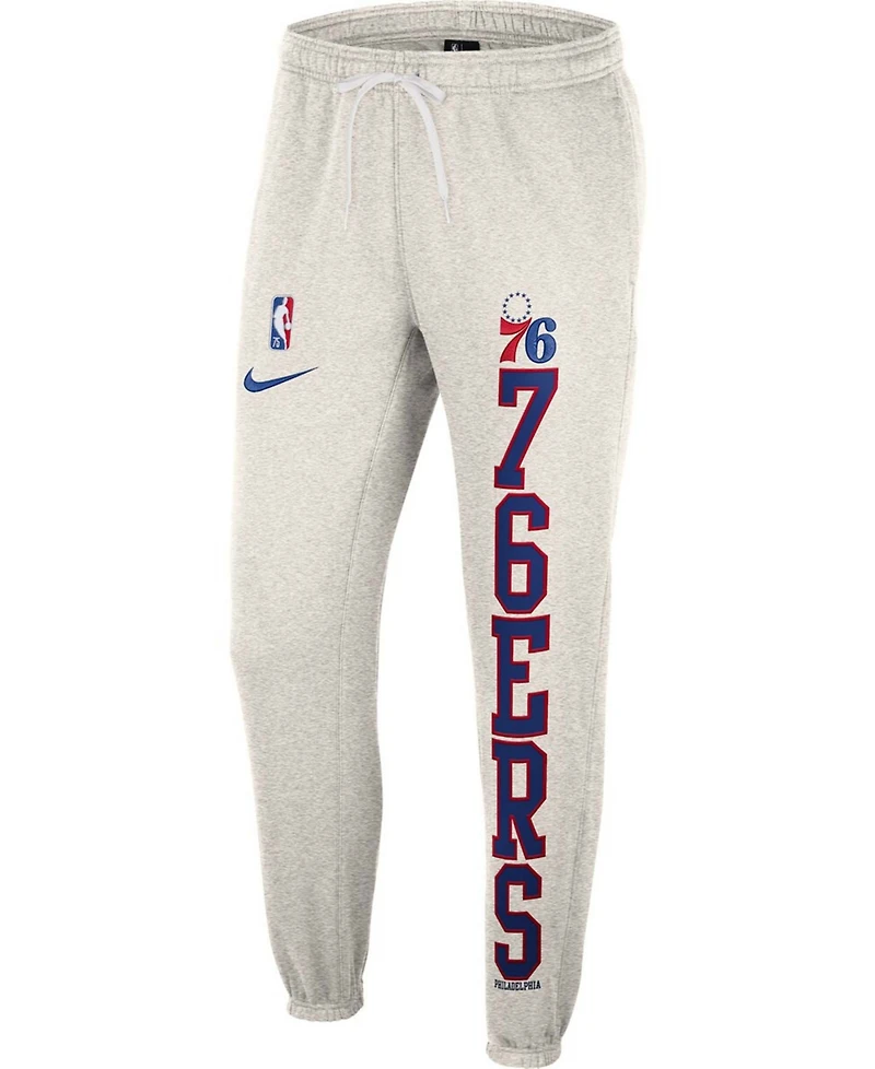Men's Ash, Royal Philadelphia 76Ers 75Th Anniversary Courtside Fleece Pants