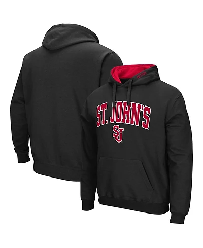 Men's Black St. Johns Red Storm Arch and Logo Pullover Hoodie