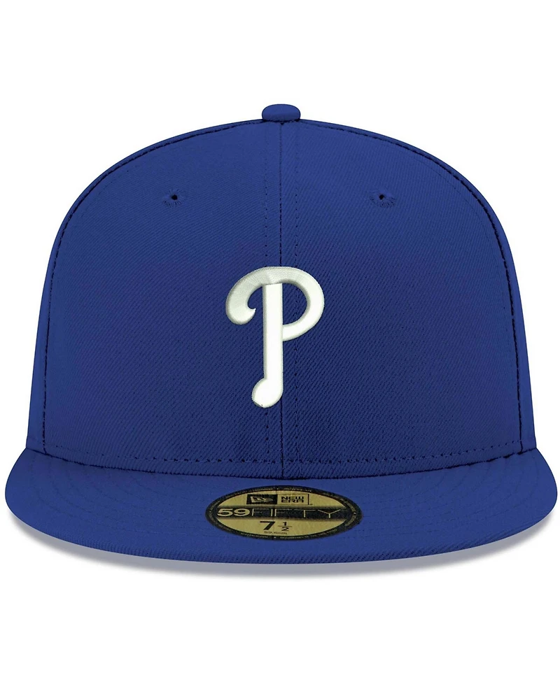 Men's Royal Philadelphia Phillies Logo White 59FIFTY Fitted Hat