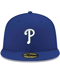 Men's Royal Philadelphia Phillies Logo White 59FIFTY Fitted Hat