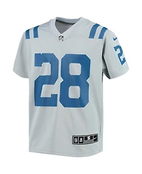 Big Boys Jonathan Taylor Gray Indianapolis Colts Inverted Team Game Jersey