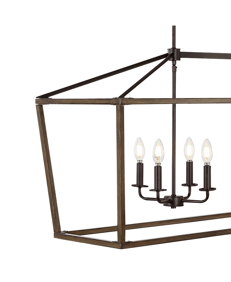 Oriana 8-Light Iron Farmhouse Industrial Lantern Led Pendant