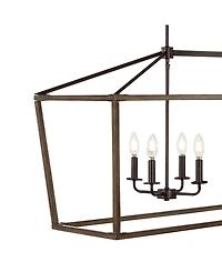 Oriana 8-Light Iron Farmhouse Industrial Lantern Led Pendant