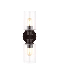 Jules Edison Cylinder 2-Light Farmhouse Contemporary Led Vanity