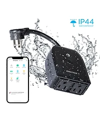 Outdoor Smart Dual Plug - Wi-Fi Remote App Control for Outdoor Lights Holiday Decor