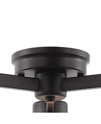 Orville 3-Light Farmhouse Industrial Iron Cylinder Led Semi Flush Mount