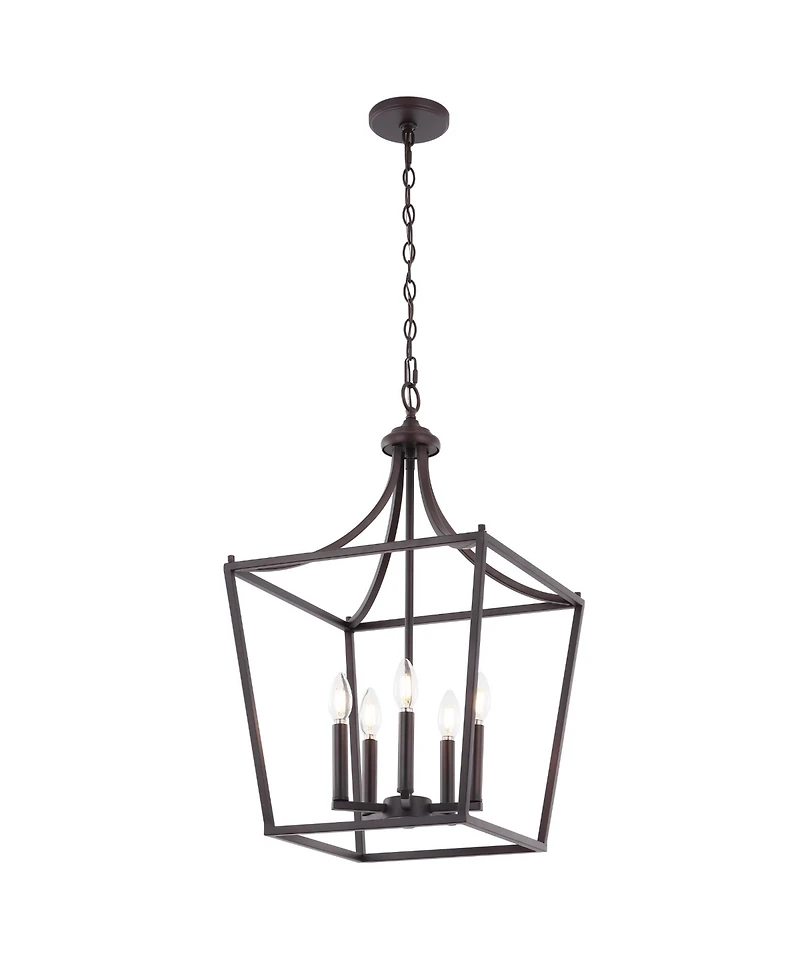 Camden -Light Iron Classic Midcentury Pendant Lantern