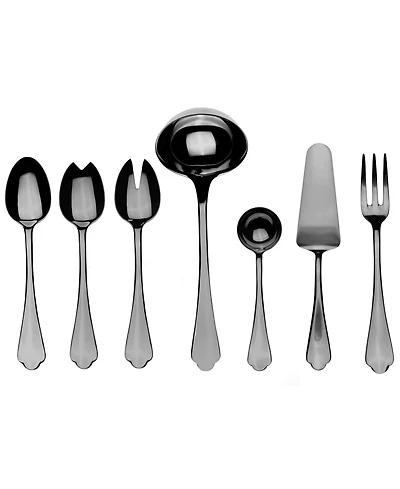 Dolce Vita Mirror Oro Nero Serve Set, 7 Piece