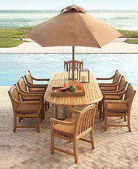 Bristol Outdoor Teak 7-Pc. Dining Set (87" x 47" Dining Table and 6 Dining Chairs), Created for Macy's