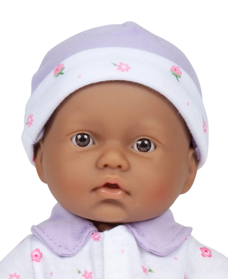 La Baby Hispanic 11" Soft Body Baby Doll Purple Outfit - Hispanic