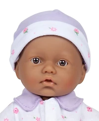 La Baby Hispanic 11" Soft Body Baby Doll Purple Outfit - Hispanic