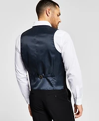 Alfani Men's Classic-Fit Stretch Black Tuxedo Vest, Created for Macy's