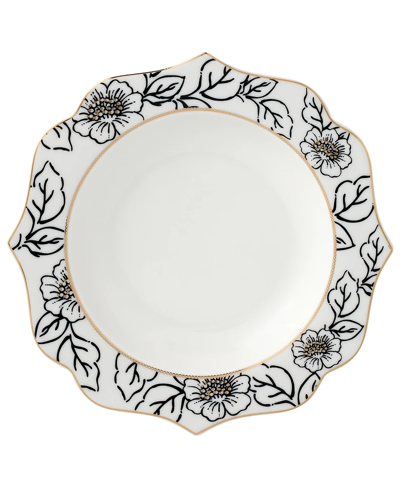 Lorren Home Trends Wavy Mix and Match Bone China Service for 8-Fiona, Set of 57