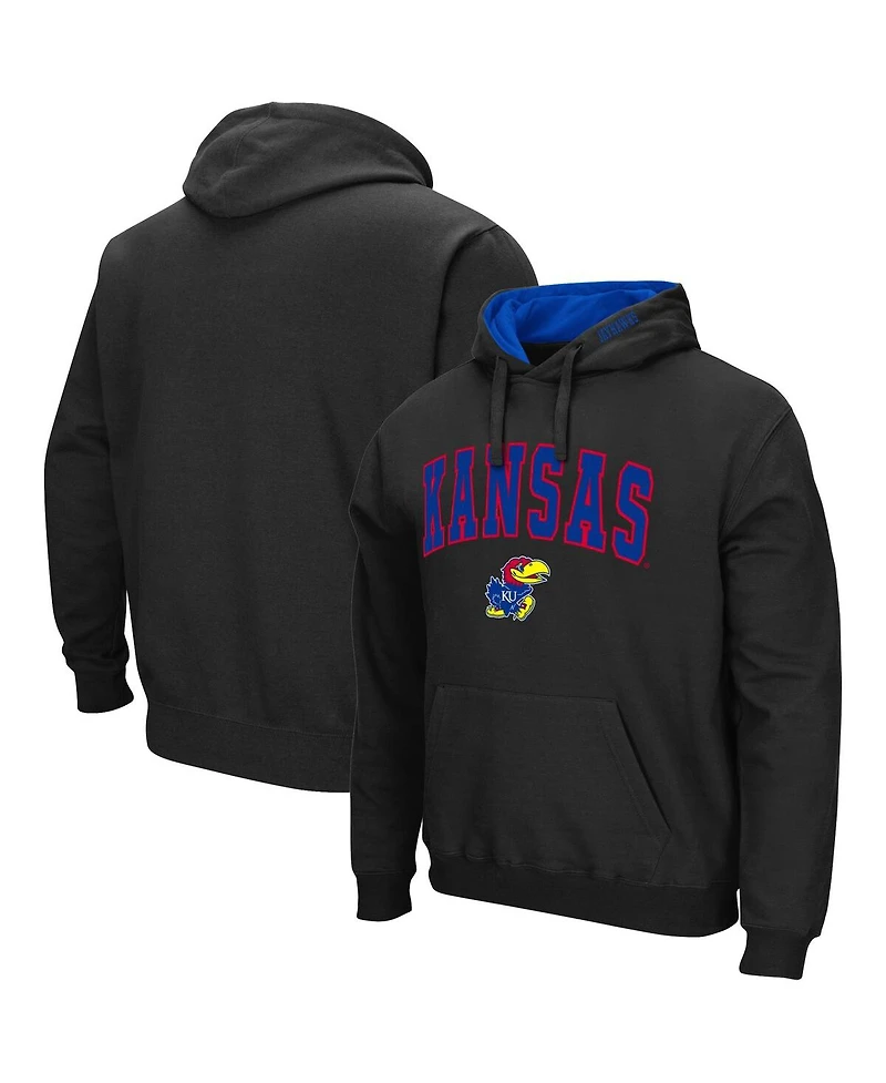 Men's Black Kansas Jayhawks Arch Logo 3.0 Pullover Hoodie