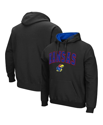 Men's Black Kansas Jayhawks Arch Logo 3.0 Pullover Hoodie