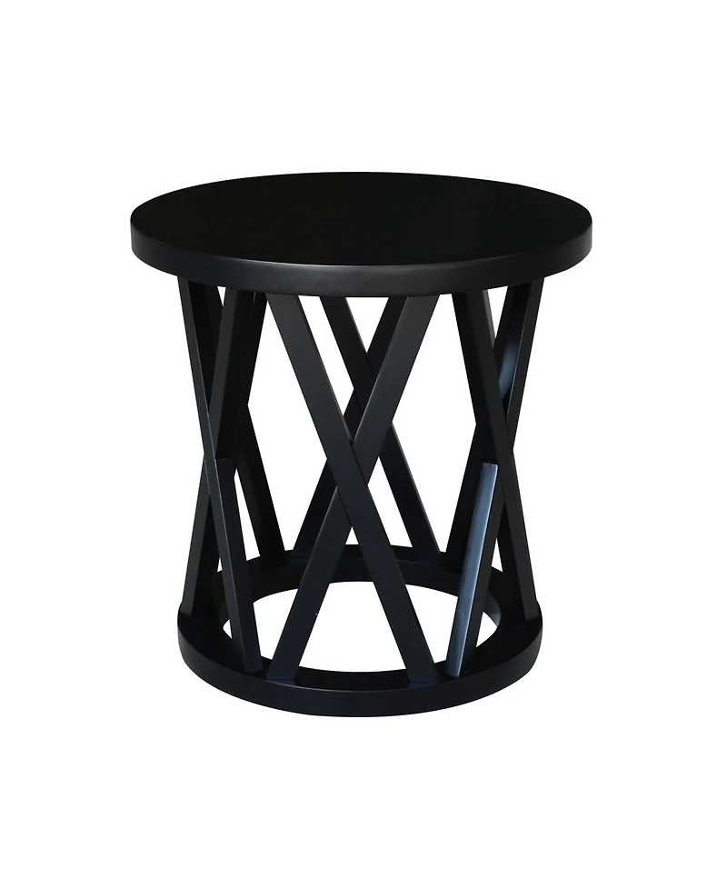 Round Ceylon End Table