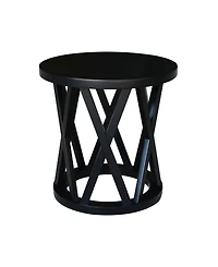Round Ceylon End Table