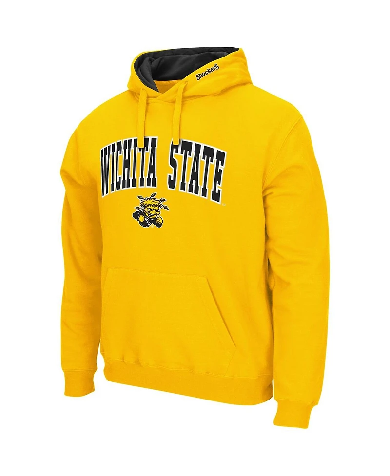 Colosseum Men's Wichita State Shockers Arch and Logo Pullover Hoodie