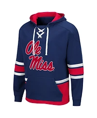 Men's Navy Ole Miss Rebels Lace Up 3.0 Pullover Hoodie