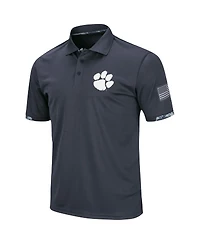 Men's Big and Tall Charcoal Clemson Tigers Oht Military-Inspired Appreciation Digital Camo Polo Shirt