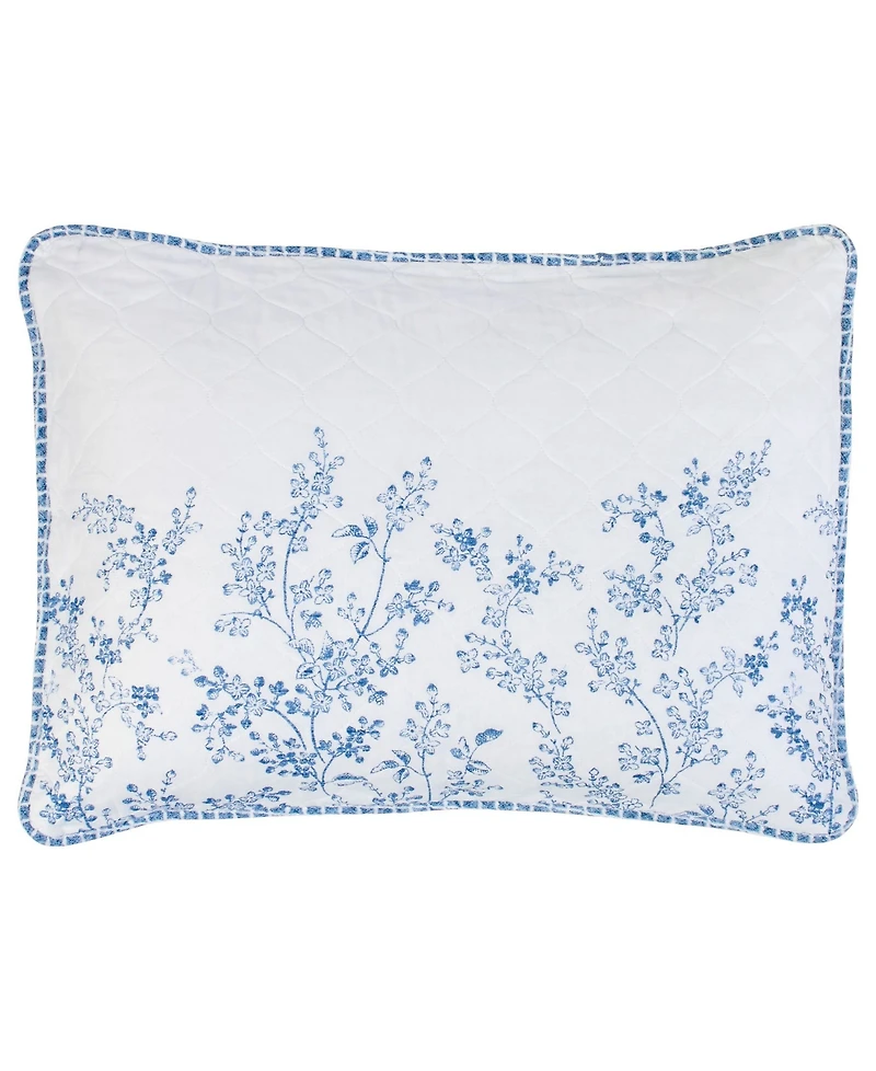 Laura Ashley Flora Cotton Reversible 3 Piece Quilt Set