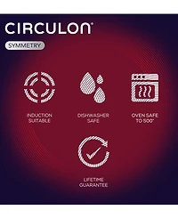 Circulon Symmetry Hard-Anodized Nonstick Weeknight Cookware Induction Pots and Pans Set, 4-Piece, Black
