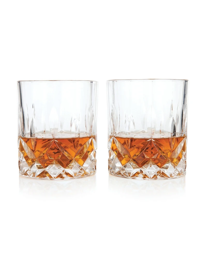 Viski Admiral Crystal Tumblers, Set of 2, 9 Oz