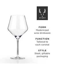 Viski Raye Angled Burgundy, Set of 2, 21 Oz