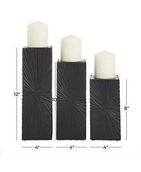 CosmoLiving by Cosmopolitan Mdf Contemporary Candle Holder, Set of 3