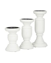 Mango Wood French Country Candle Holder, Set of 3